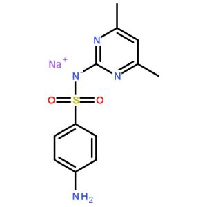 磺胺二甲嘧啶鈉分子結構圖