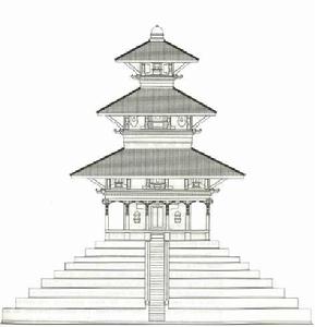 多檐式神廟立面樣式（瑪珠神廟）