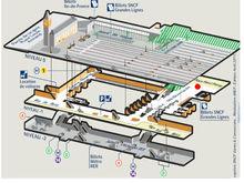 巴黎里昂站平面示意圖