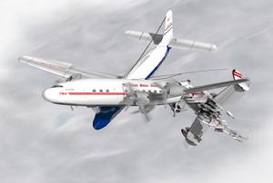 聯航班機與環球航空班機相撞的電腦模擬畫面
