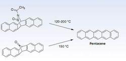 前驅體受熱分解成並五苯