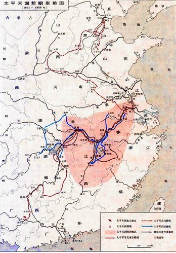 太平天國前期形勢圖