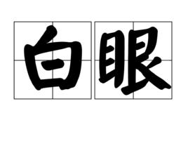 白眼[漢語詞語]