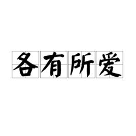 各有所愛[詞語釋義]