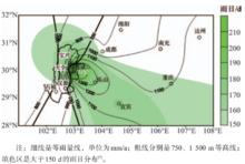 圖3 雅安及周邊地區平均年降水和雨日分布