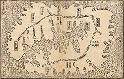 《海東諸國紀》所繪的對馬島地圖