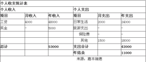 個人收支報告