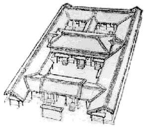 岐山宮殿甲組遺址復原圖