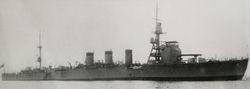 五十鈴號，攝於1923年8月中旬，竣工不久前前往橫須賀軍港