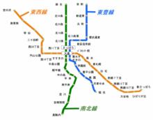 札幌捷運線路圖