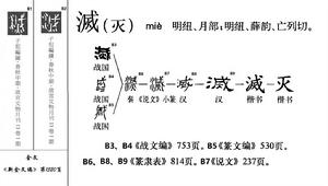 “滅”字演變流程圖