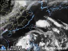 颱風燦都滾動衛星雲圖