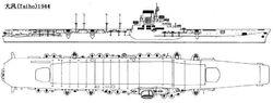 1944 年的大鳳號（Taiho）號航空母艦線圖