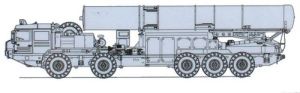 俄公布的S-500飛彈發射車圖，為5軸TEL車