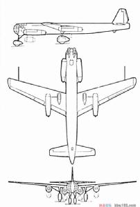 德國JU-287前掠翼重型轟炸機