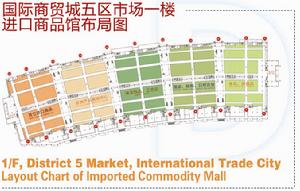 義烏國際商貿城五區市場一樓國際館分布圖