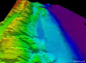 中間凹陷部分為印度洋大地震給海床烙上的“傷疤”