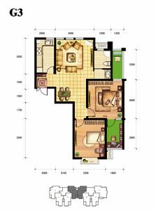 山水灣G3 2室2廳1衛1廚 86.00㎡