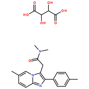 酒石酸唑吡坦分子結構圖