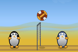 企鵝玩排球