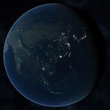 中國夜景衛星圖