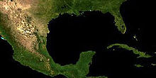 墨西哥灣的衛星照片