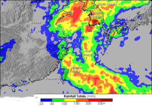 9月13日至20日韋帕的降雨量估計值