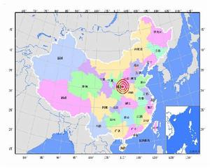 山西省河津市、萬榮縣交界地震圖