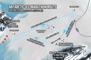 南極馬拉松路線圖