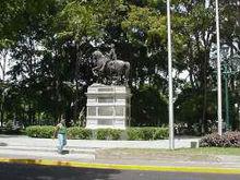 委內瑞拉庫馬納市蘇克雷的雕像