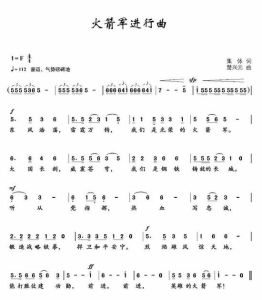 《火箭軍進行曲》簡譜