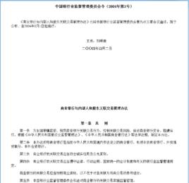 商業銀行與內部人和股東關聯交易管理辦法