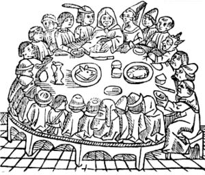 坎特伯雷故事集，木版畫，1484年