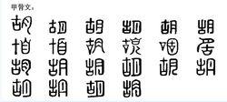 胡[漢語漢字]