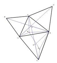 平面四邊形費馬點證明圖形
