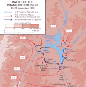 長津湖戰役示意圖