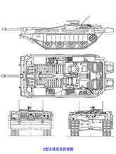 S型主戰坦克四視線圖