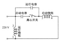 圖3 電容啟動運轉型連線電路