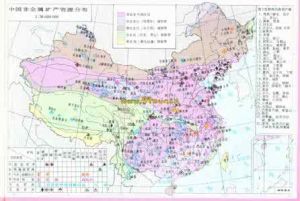 中國礦產資源分布圖