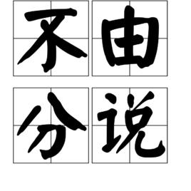 不由分說[成語、詞語]