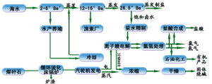 鹽、鹼、電產業鏈圖