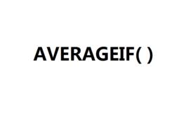 AVERAGEIF