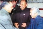 1987年春節，鄧小平會見潘大逵（中）和劉雲波（右一）