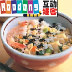 野菜草蝦拌飯