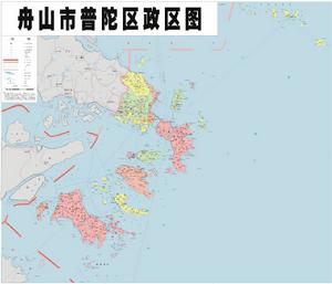 舟山市普陀區政區圖