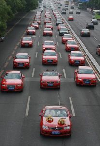 長安街紅色婚車隊