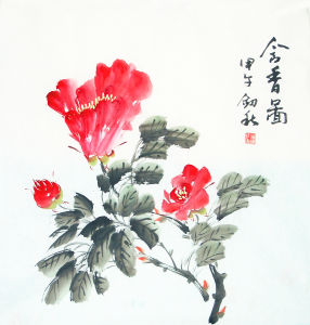 《含香圖》  68x68cm