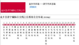 濟寧公交金鄉至濟寧城際公交線