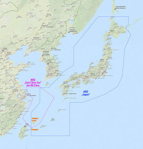 日本防空識別區與中國東海