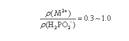 NaH2PO2使用量與主鹽量的關係
